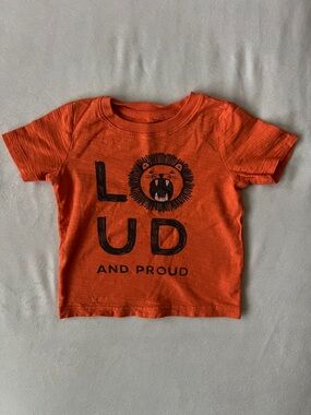 jumping beans Orange Short-Sleeve Lion Graphic Tee